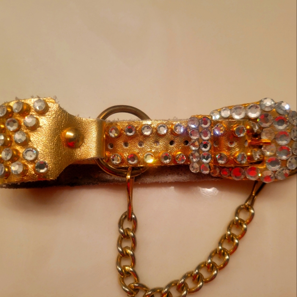 Gold and Silver Rhinestone Boot Strap